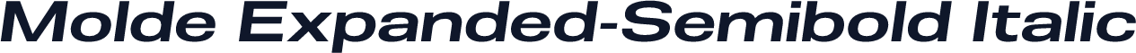 Molde Expanded-Semibold Italic