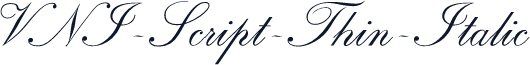 VNI-Script-Thin-Italic