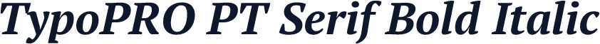 TypoPRO PT Serif Bold Italic