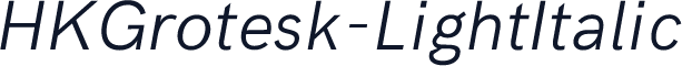 HKGrotesk-LightItalic
