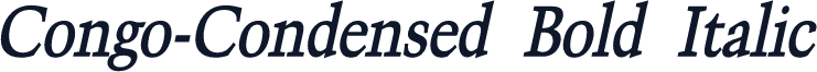 Congo-Condensed Bold Italic