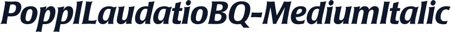 PopplLaudatioBQ-MediumItalic