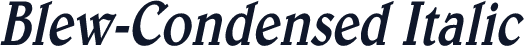 Blew-Condensed Italic