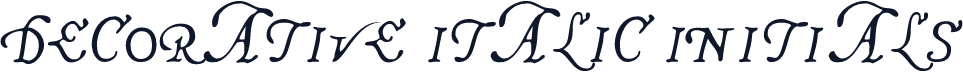 Decorative Italic Initials