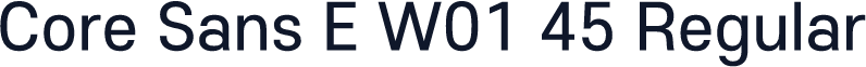 Core Sans E W01 45 Regular