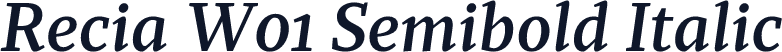 Recia W01 Semibold Italic