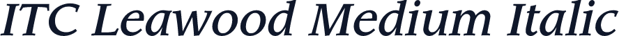 ITC Leawood Medium Italic