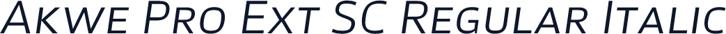 Akwe Pro Ext SC Regular Italic