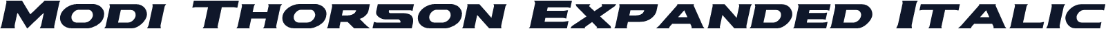 Modi Thorson Expanded Italic