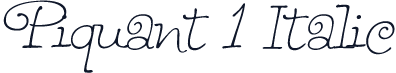 Piquant 1 Italic