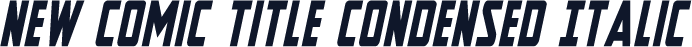 New Comic Title Condensed Italic