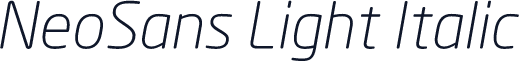 NeoSans Light Italic