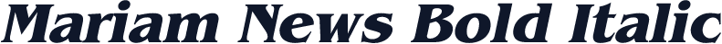 Mariam News Bold Italic
