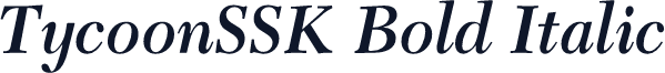 TycoonSSK Bold Italic