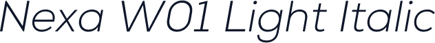Nexa W01 Light Italic