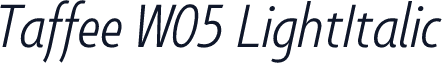 Taffee W05 LightItalic