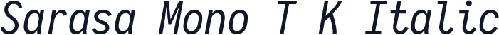 Sarasa Mono T K Italic
