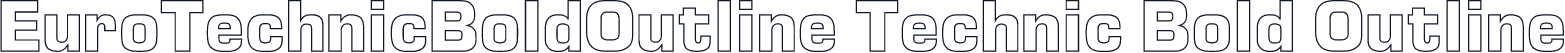 EuroTechnicBoldOutline Technic Bold Outline