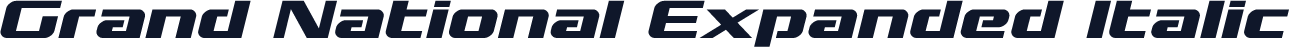 Grand National Expanded Italic