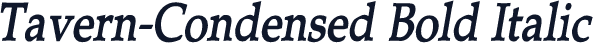 Tavern-Condensed Bold Italic