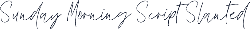 Sunday Morning Script Slanted