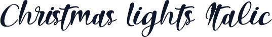 Christmas Lights Italic