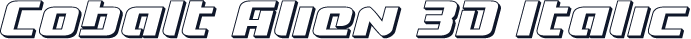 Cobalt Alien 3D Italic