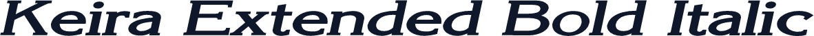 Keira Extended Bold Italic