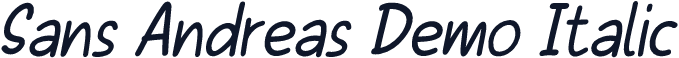 Sans Andreas Demo Italic