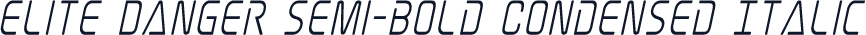 Elite Danger Semi-Bold Condensed Italic