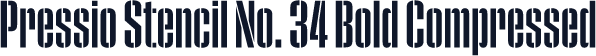 Pressio Stencil No. 34 Bold Compressed