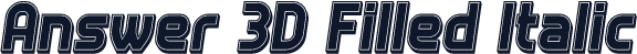 Answer 3D Filled Italic
