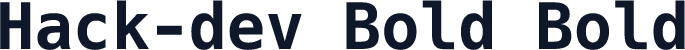 Hack-dev Bold Bold
