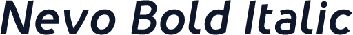 ☞Nevo Bold Italic