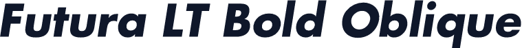 Futura LT Bold Oblique