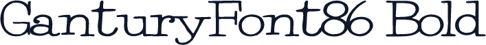 GanturyFont86 Bold