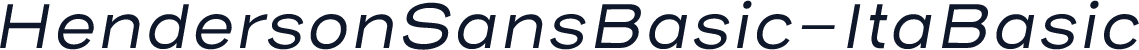 HendersonSansBasic-ItaBasic