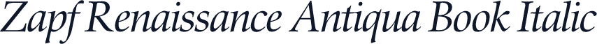 Zapf Renaissance Antiqua Book Italic