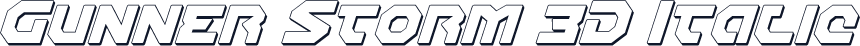 Gunner Storm 3D Italic