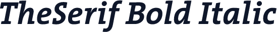 TheSerif Bold Italic