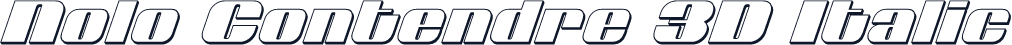 Nolo Contendre 3D Italic