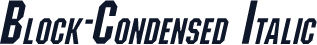 Block-Condensed Italic