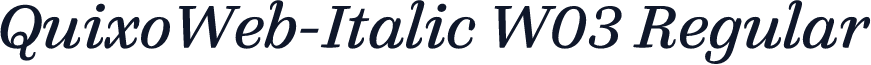 QuixoWeb-Italic W03 Regular