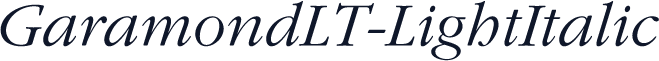 GaramondLT-LightItalic
