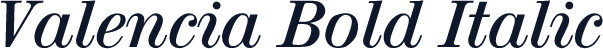 Valencia Bold Italic