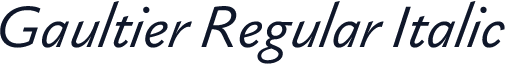 Gaultier Regular Italic