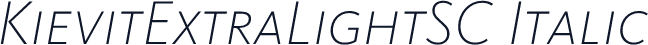 KievitExtraLightSC Italic