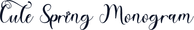 Cute Spring Monogram
