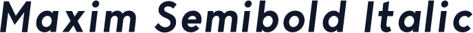Maxim Semibold Italic