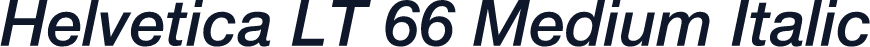 Helvetica LT 66 Medium Italic